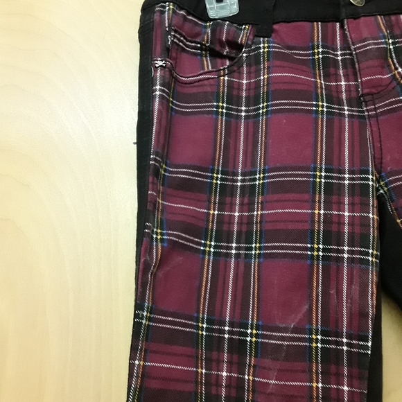 Skull & Bones Purple Plaid Punk Jeans Hot Topic - Picture 5 of 10